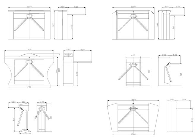 เครื่องกั้นสามขา ประตูหมุนสามขา Tripod Turnstiles เครื่องกั้นสามขา ประตูหมุนสามขา Tripod Turnstiles